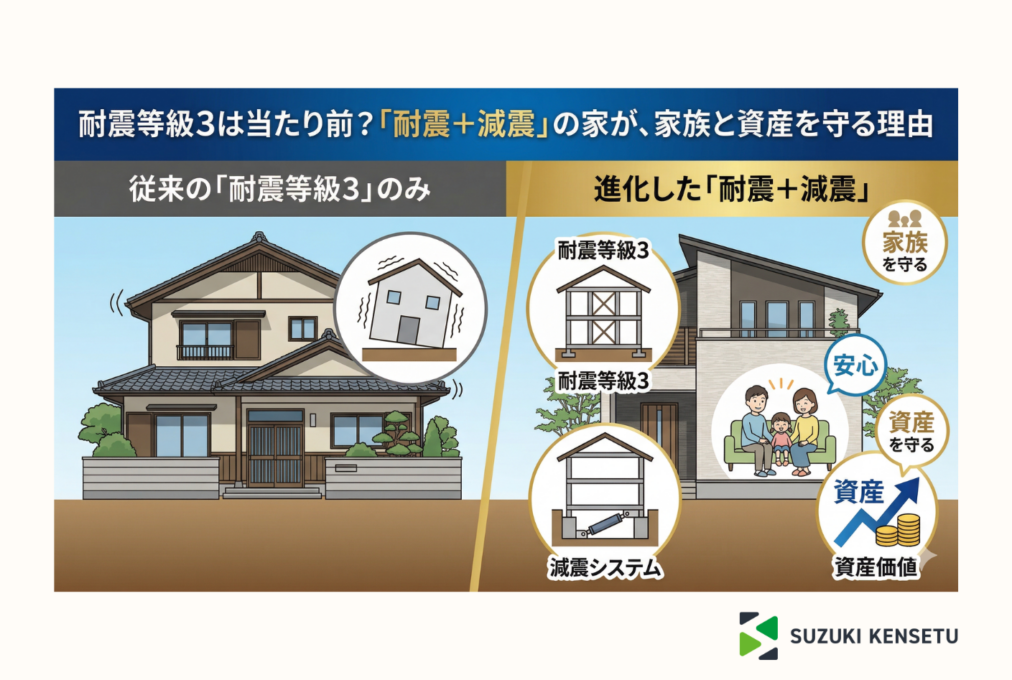 耐震等級3は当たり前？「耐震＋減震」の家が、家族と資産を守る理由